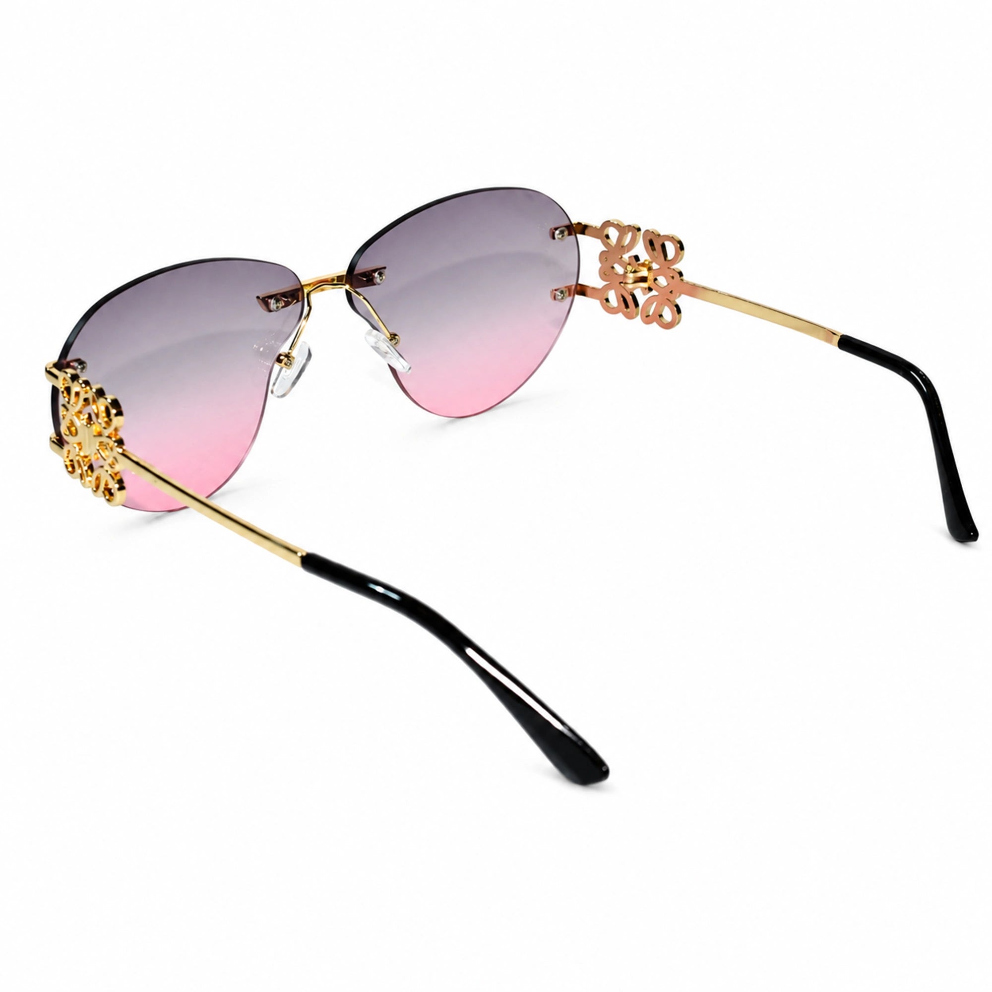 Luxury Rimless Sunglasses for Women ELS2026S013-PNK GLD