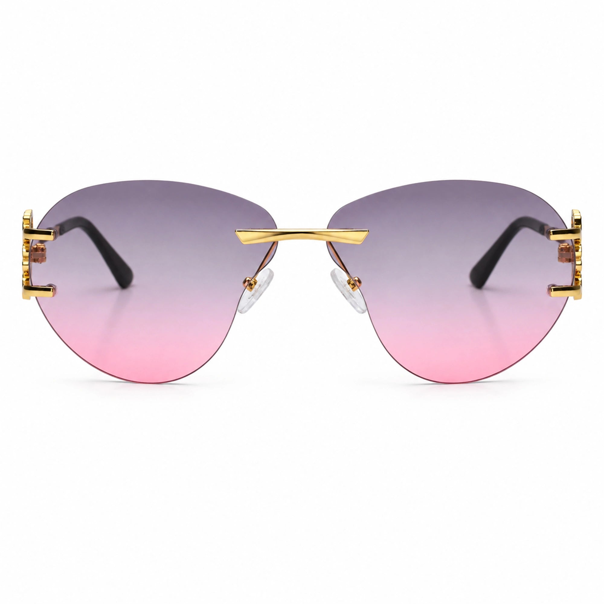 Luxury Rimless Sunglasses for Women ELS2026S013-PNK GLD