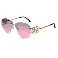 Luxury Rimless Sunglasses for Women ELS2026S013-PNK GLD