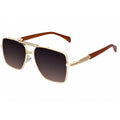 Luxury White Rectangular Sunglasses for Men LKS2528-WHT