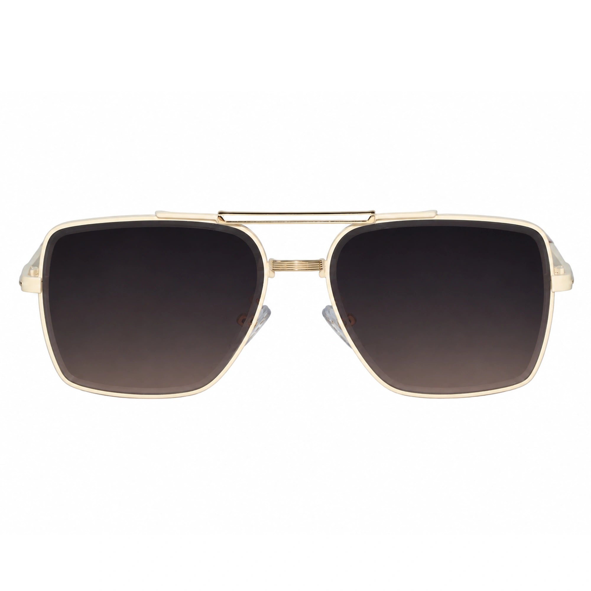 Luxury White Rectangular Sunglasses for Men LKS2528-WHT