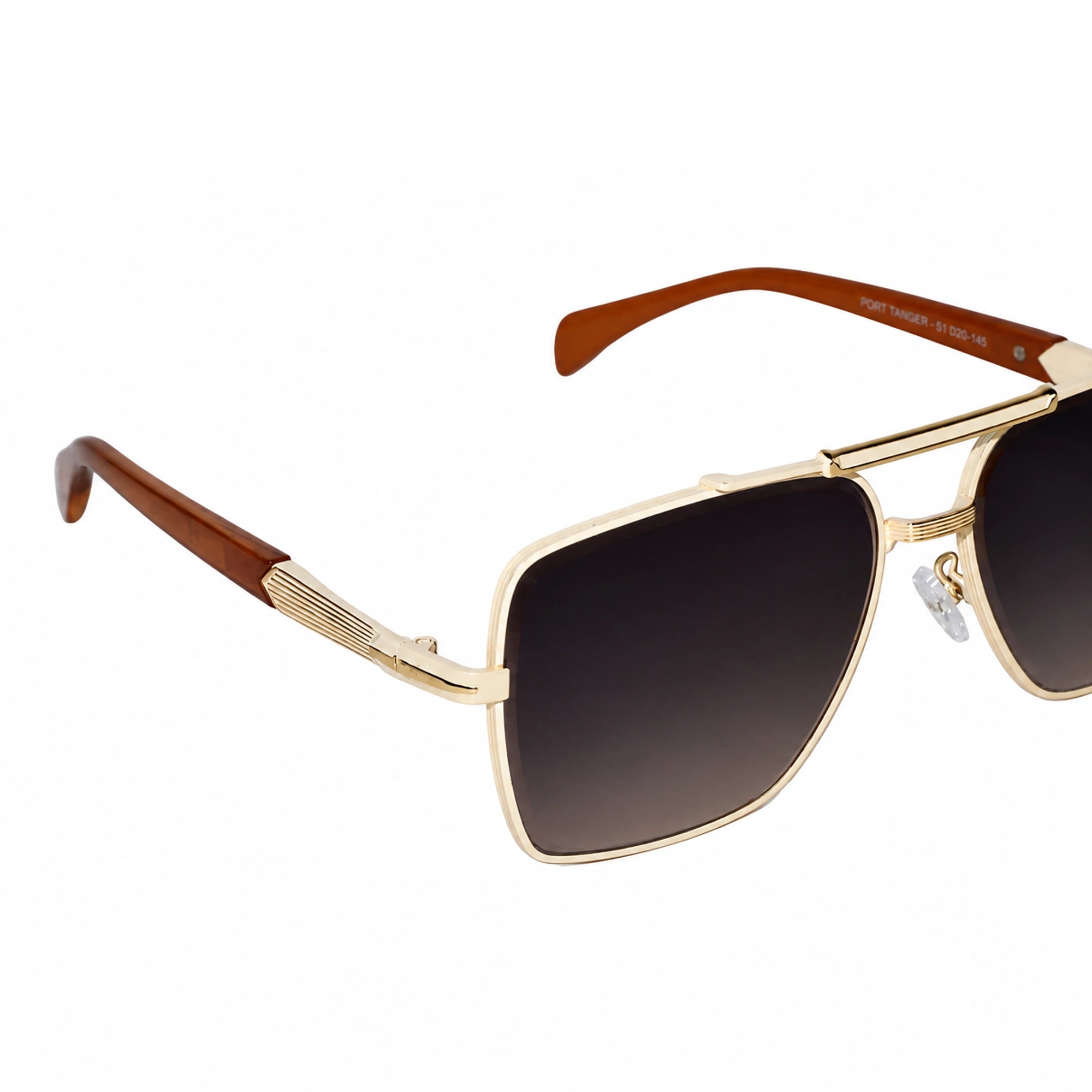 Luxury White Rectangular Sunglasses for Men LKS2528-WHT