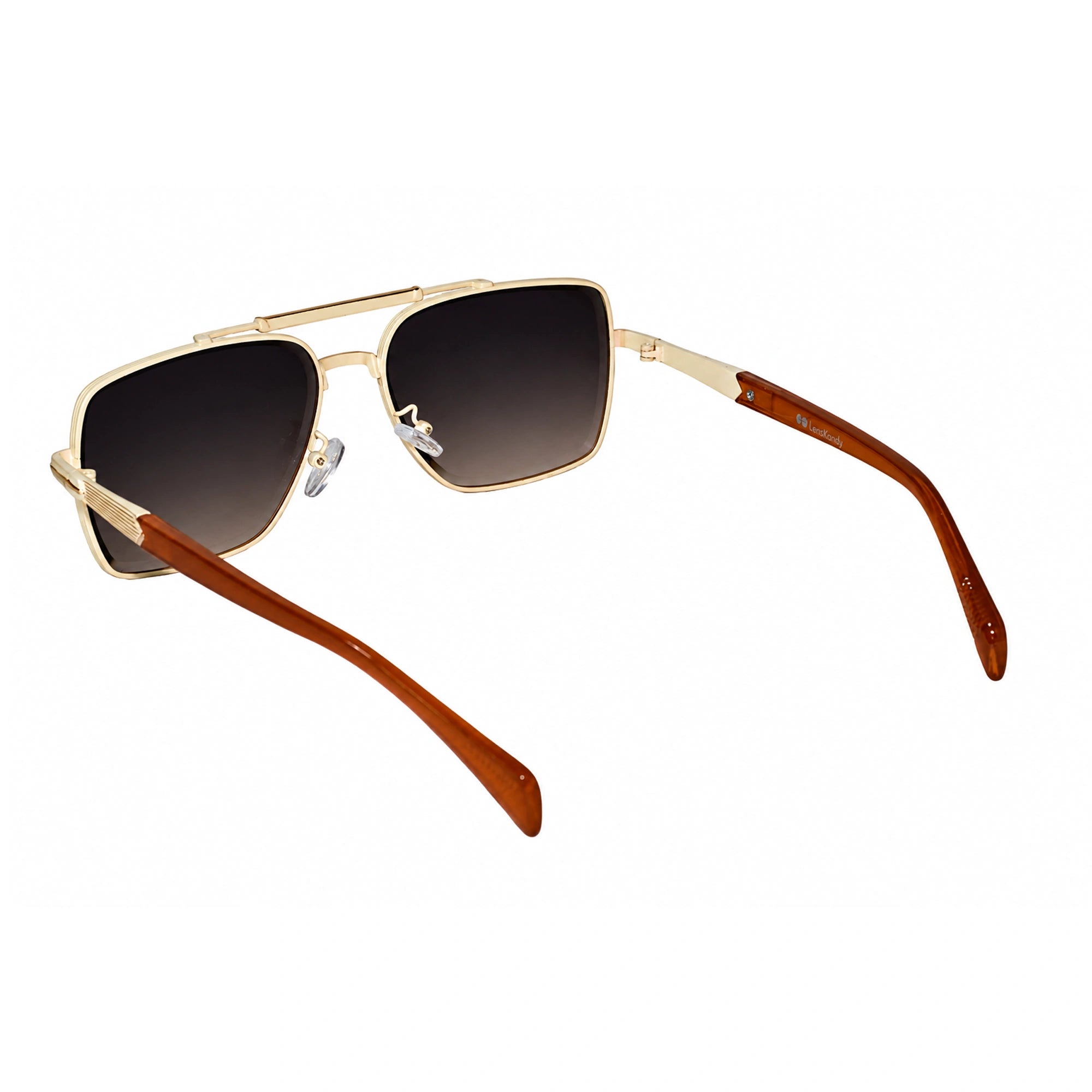 Luxury White Rectangular Sunglasses for Men LKS2528-WHT