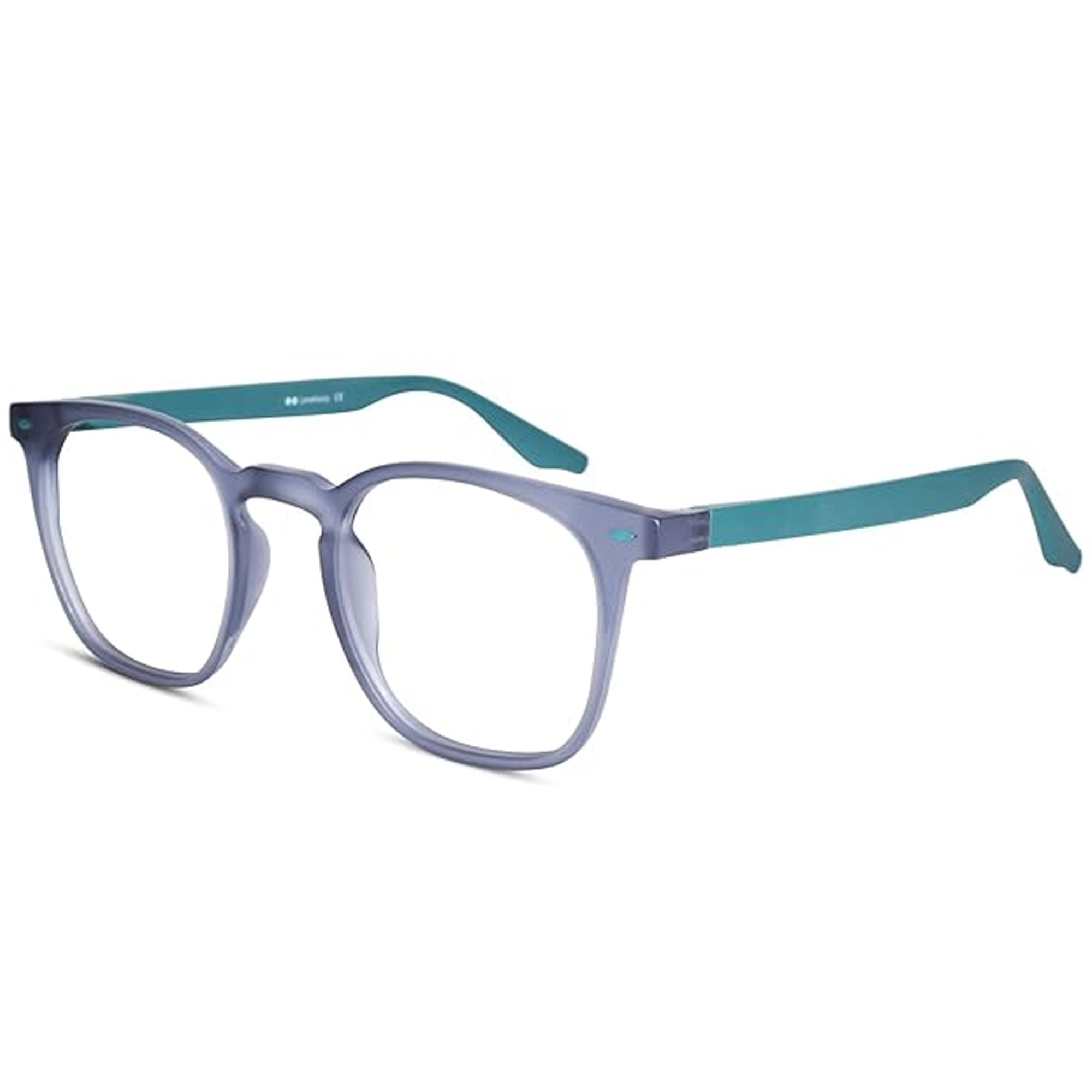 Discover Green Wayfarer Eyeglasses for men & women; matte teal dual-tone spectacles for a trendy modern look.