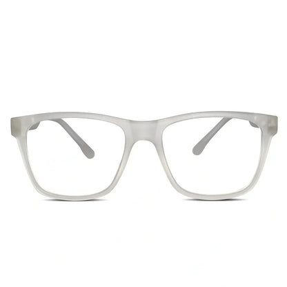 White computer glasses front view used to protect eyes from computer screen.