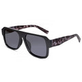 Matt Black Polarised Rectangular Sunglasses For Men LKS3996-BLK