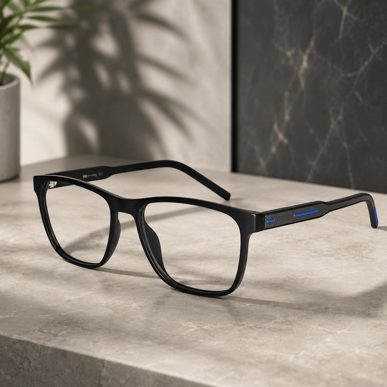 Matt Blue Rectangle Eyeglasses LKE2804-BLU