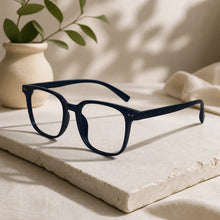 Matt Blue Square Eyeglasses For Men & Women