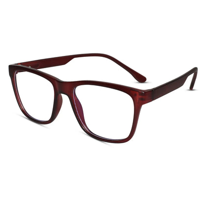 Matt Black Rectangular Eyeglasses & Computer Glasses For Men & Women