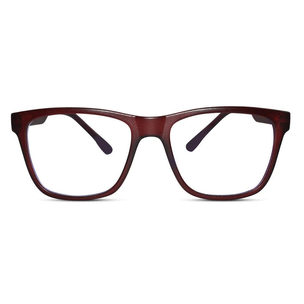 Matt Black Rectangular Eyeglasses & Computer Glasses For Men & Women