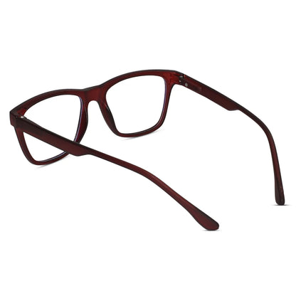 Matt Black Rectangular Eyeglasses & Computer Glasses For Men & Women