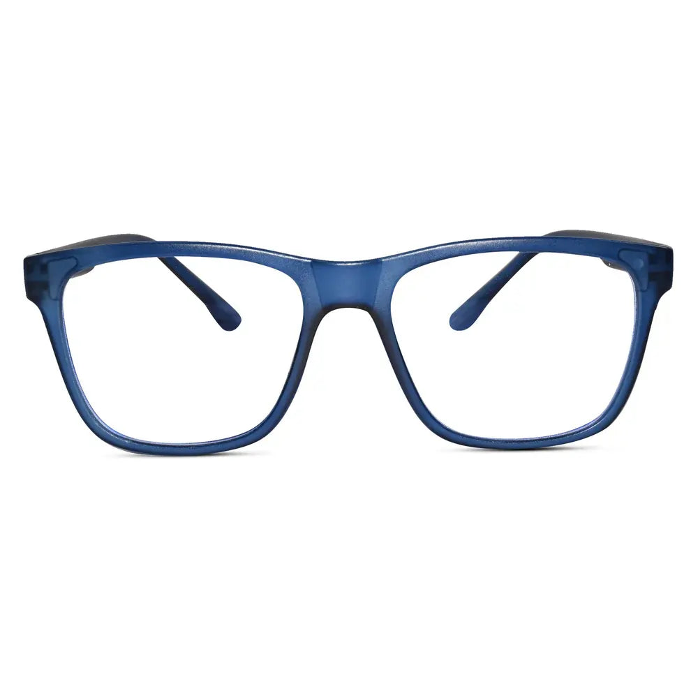 "Front of blue computer glasses for men and women, offering eye protection from computer screen
