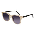 Full view Lenskandy Matt grey Wayfarer Sunglasses unisex for UVA & UVB protection eith black lenses