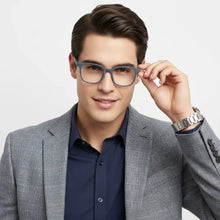 Matt Grey Square Eyeglasses For Men & Women