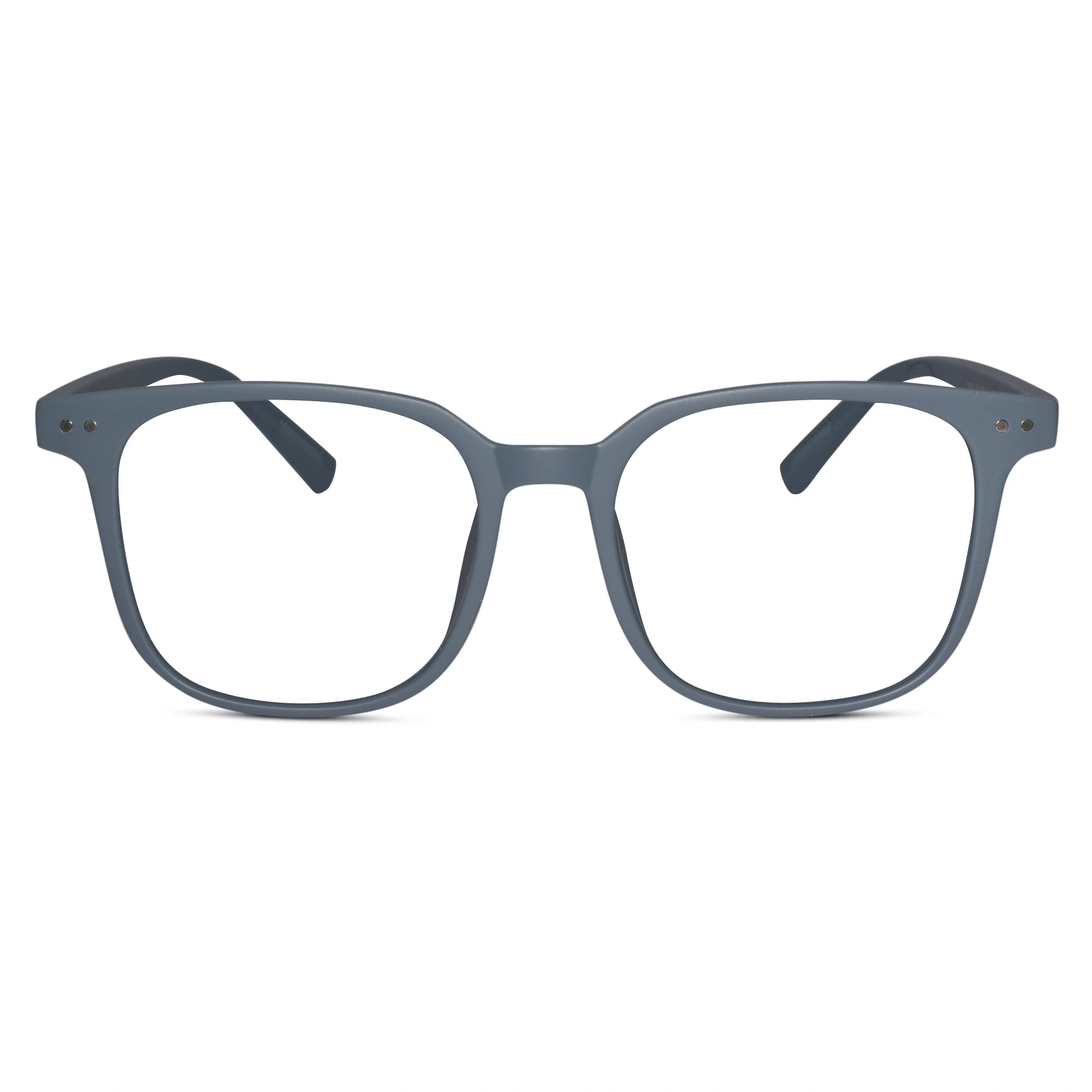 Matt Grey Square Eyeglasses For Men & Women LKE28060-GRY