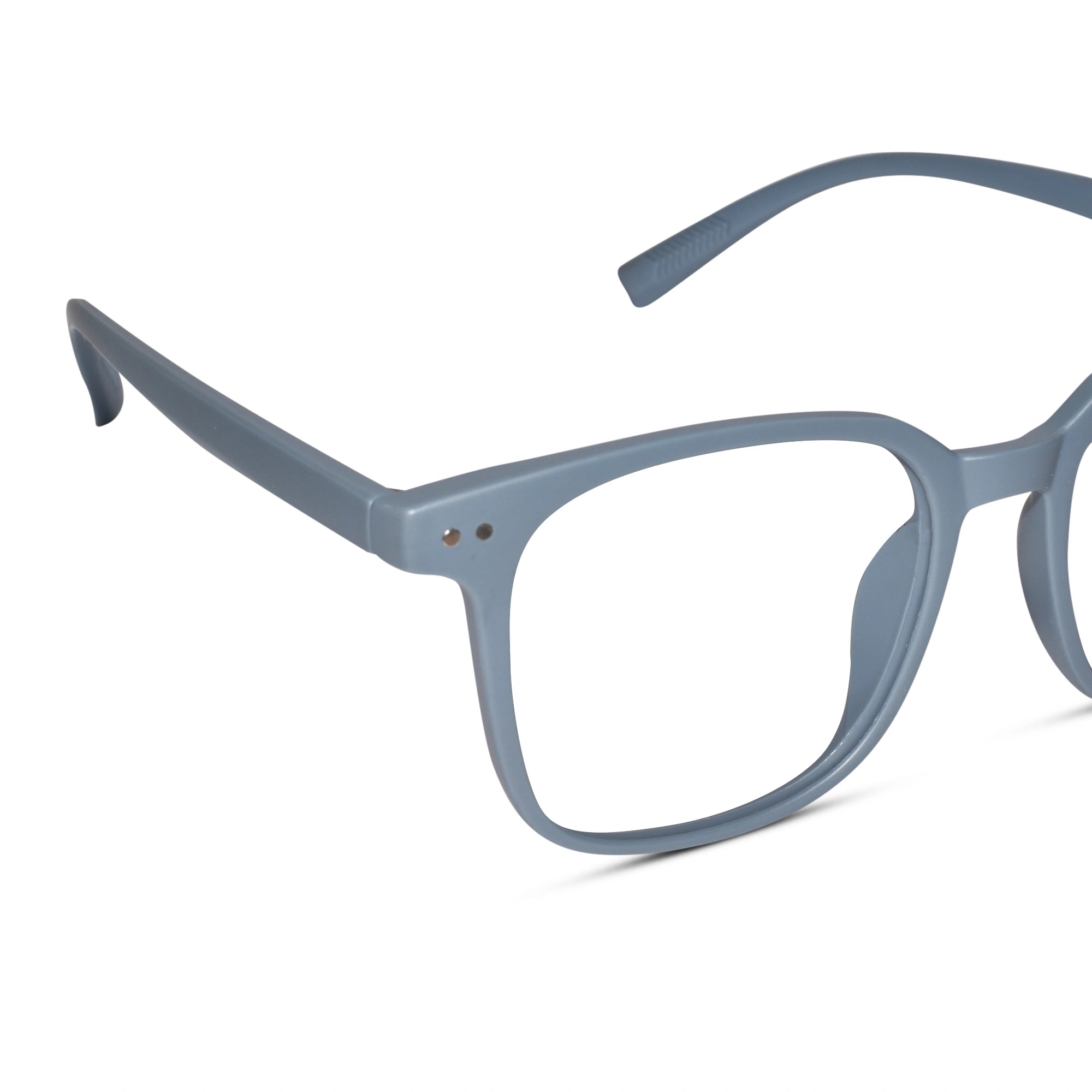 Matt Grey Square Eyeglasses For Men & Women LKE28060-GRY