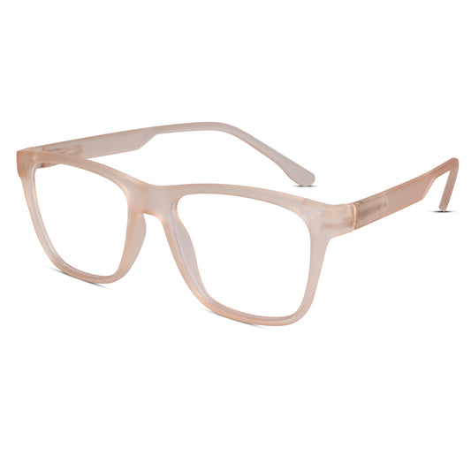Matt Pink Rectangular Eyeglasses & Computer Glasses For Men & Women