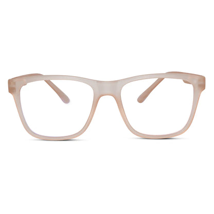 Matt White Transparent Eyeglasses & Computer Glasses For Men & Women