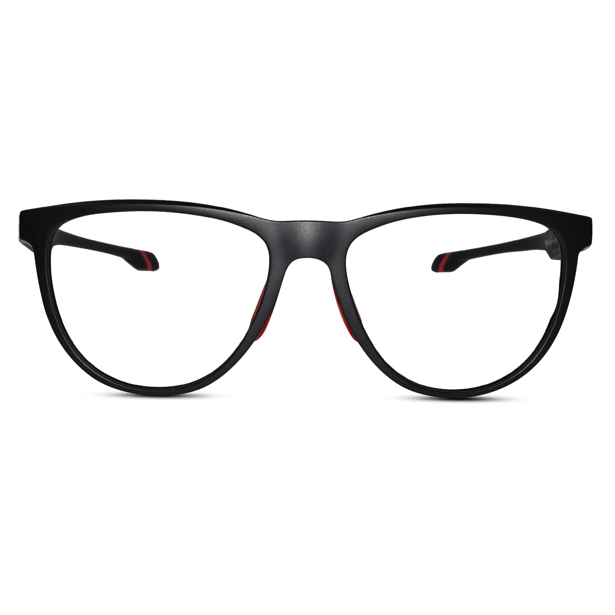 Matt Red & Black Sports Eyeglasses For Men & Women ELE9907-BLK-RED