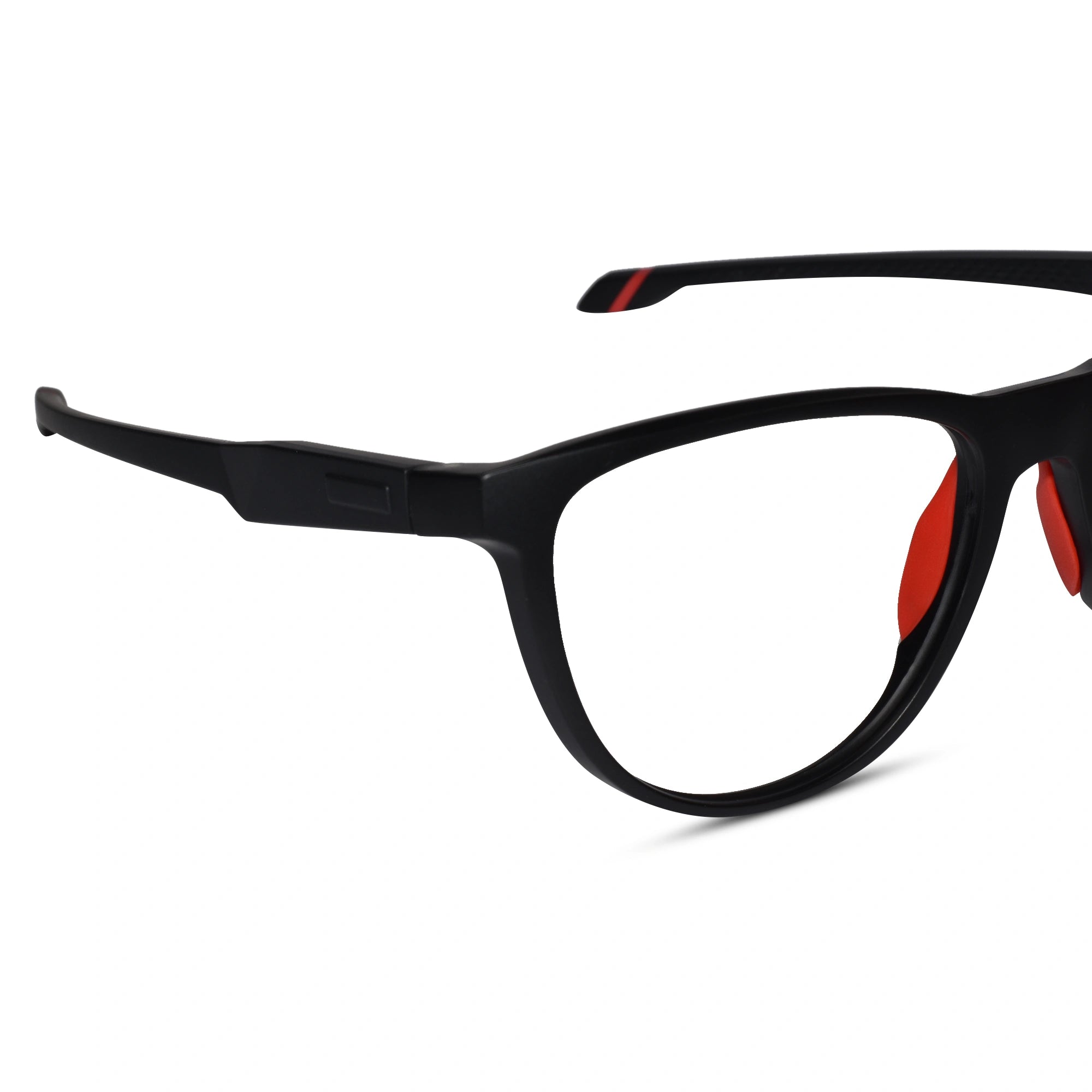 Matt Red & Black Sports Eyeglasses For Men & Women ELE9907-BLK-RED