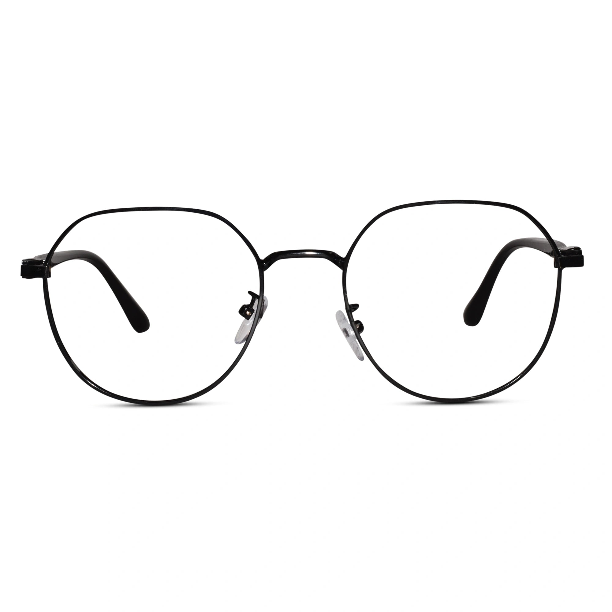 Metal Black Round Eyeglasses For Men and Women LKE223-BLK