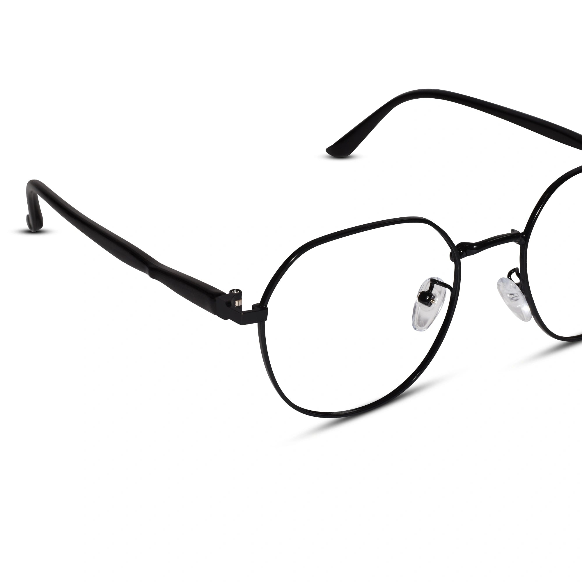 Metal Black Round Eyeglasses For Men and Women LKE223-BLK