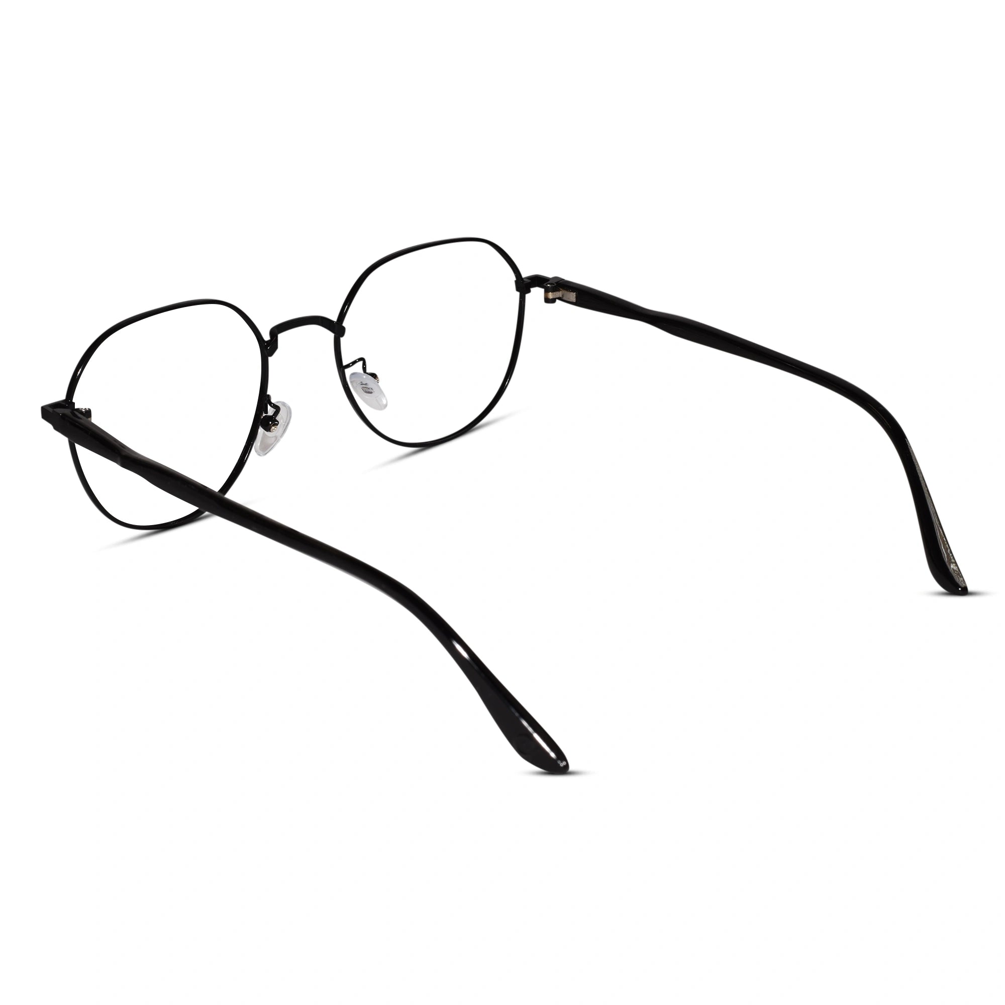 Metal Black Round Eyeglasses For Men and Women LKE223-BLK