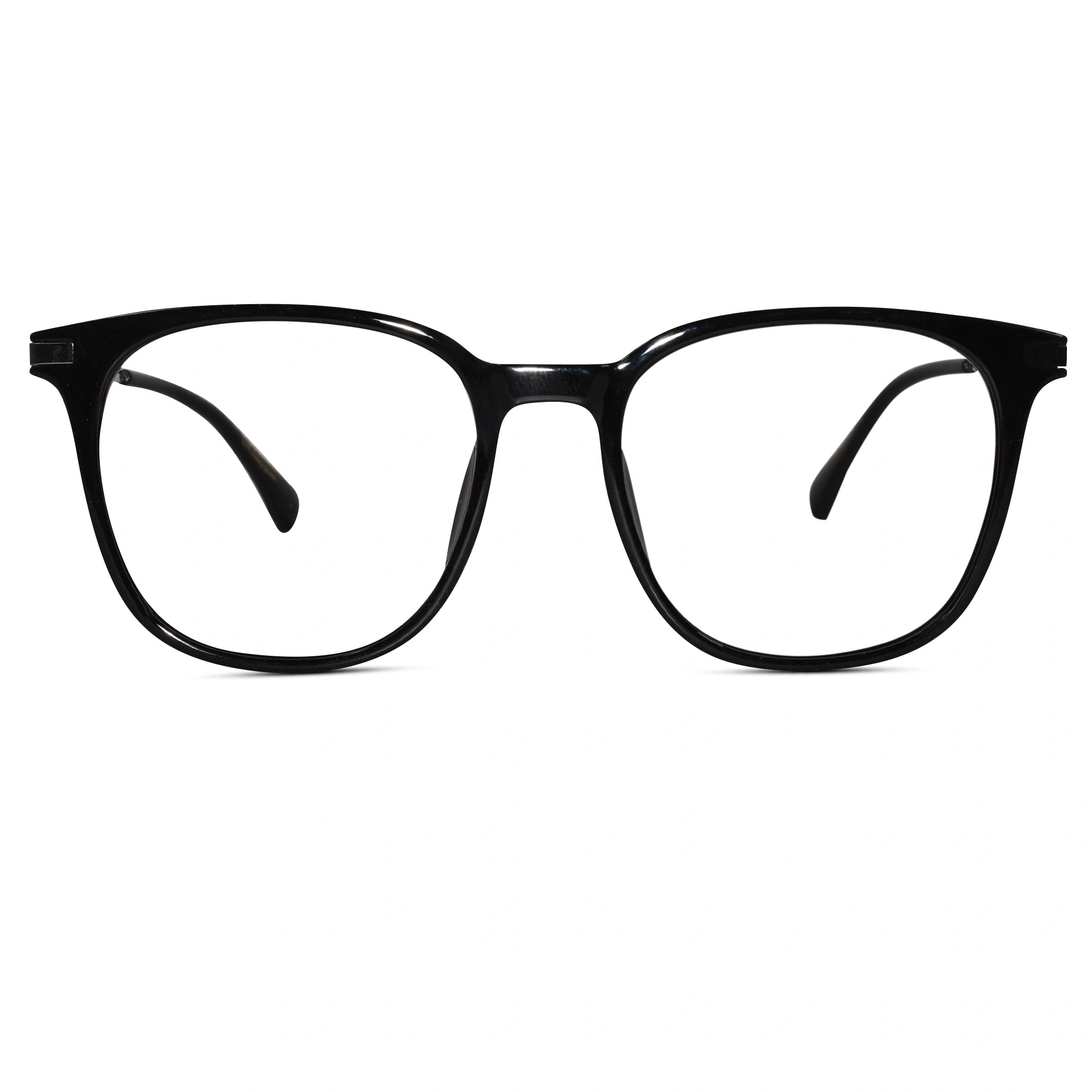 Metal Black Square Eyeglasses Men & Women ELE6009-BLK