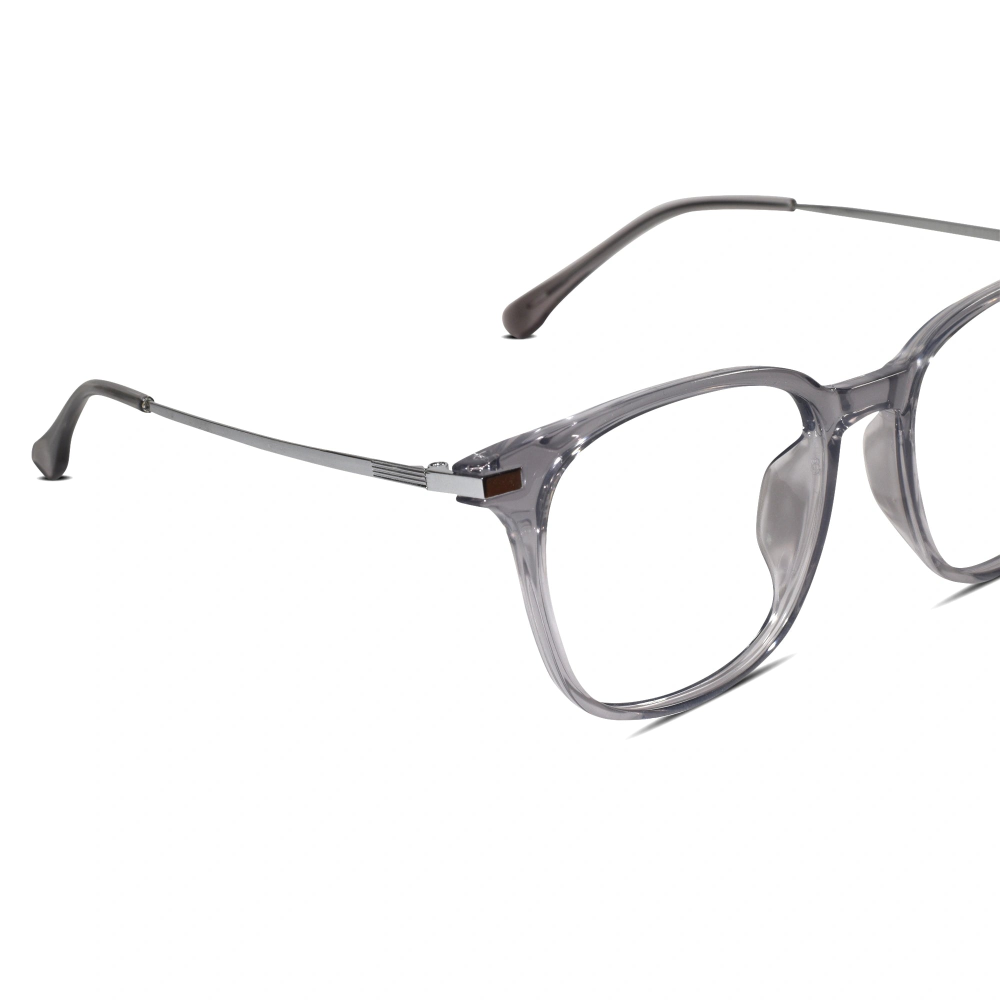 Metal Grey Square Eyeglasses For Men & Women ELE6009-GRY