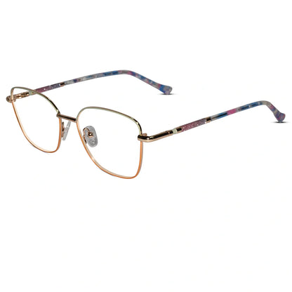 Black Gold Designer Rimless Cat eye Eyeglasses For Women