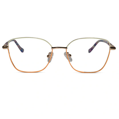 Black Gold Designer Rimless Cat eye Eyeglasses For Women