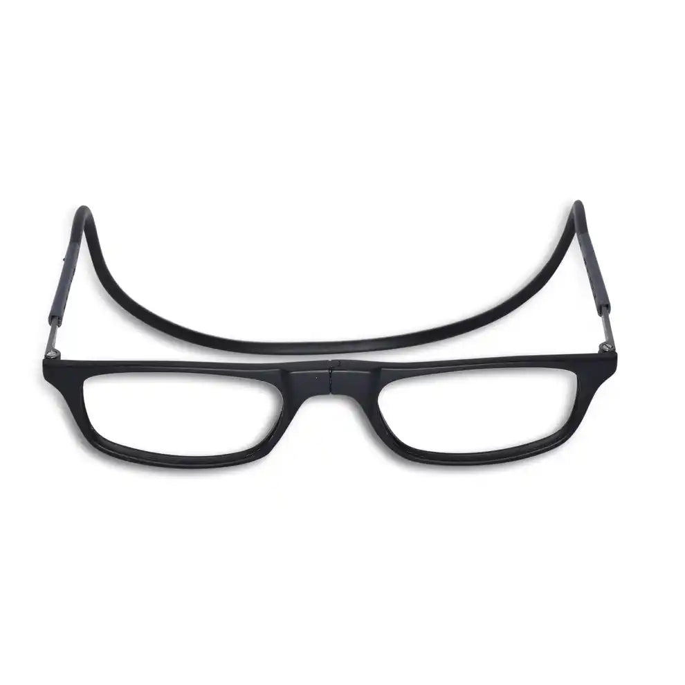 Front view of magnetic hanging neck strap reading glasses, most comfortable glass for readers