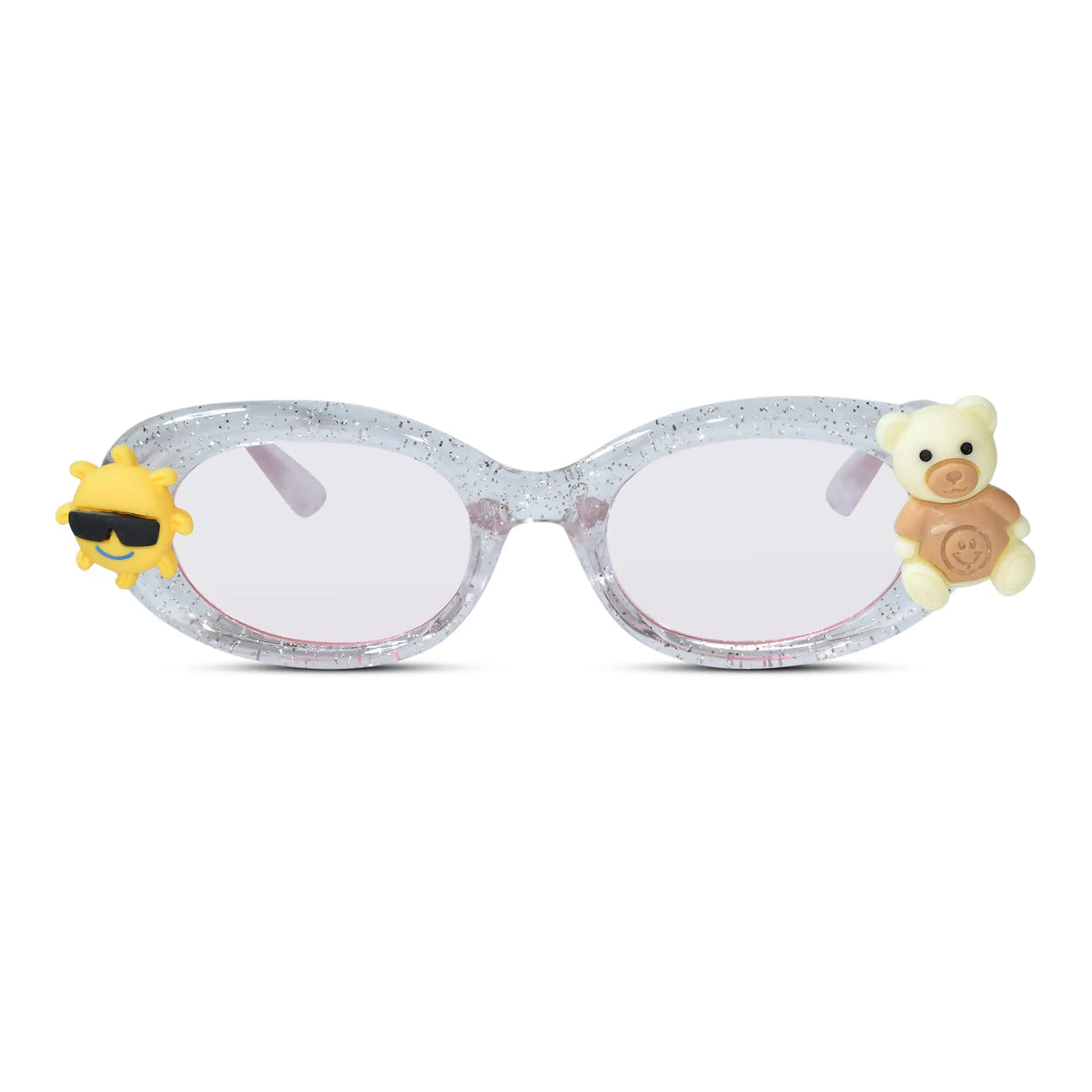 LensKandy Girls Pink Oval Sunglasses with UV Protection LKK2606-PNK
