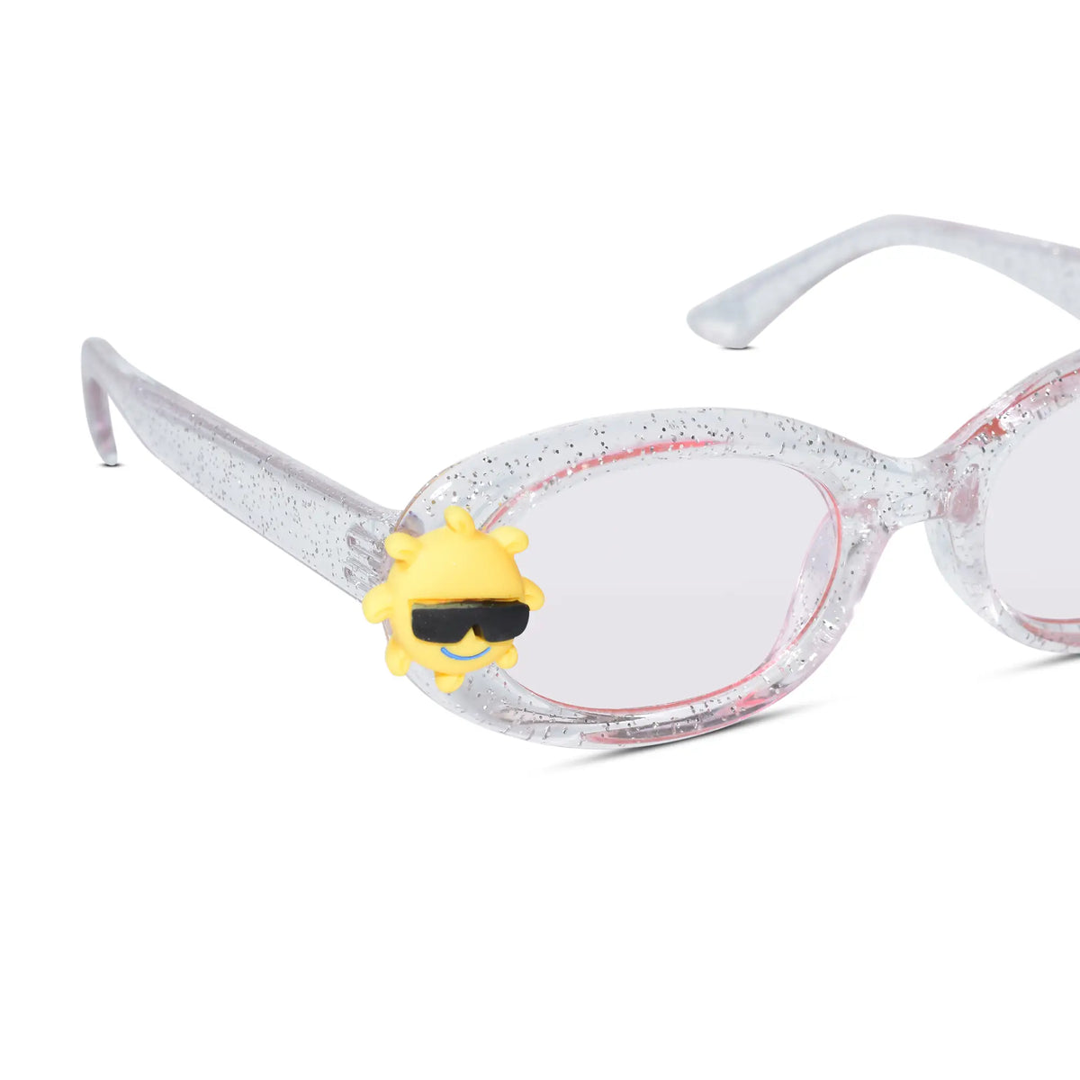 LensKandy Girls Pink Oval Sunglasses with UV Protection LKK2606-PNK