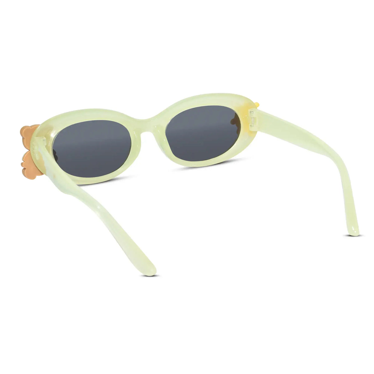 LensKandy Girls Green Oval Sunglasses with UV Protection LKK2606-GRN