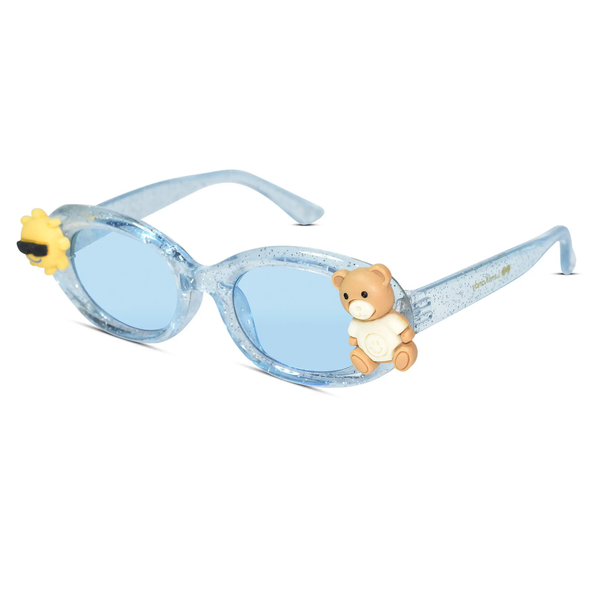 LensKandy Girls Blue Oval Sunglasses with UV Protection LKK2606-BLU