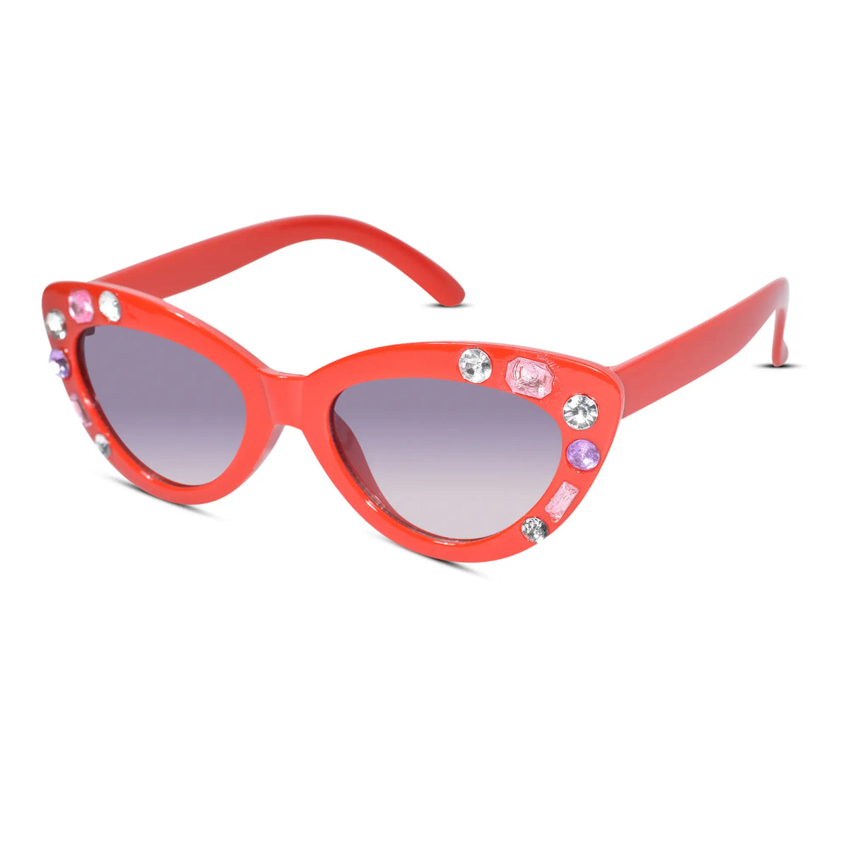 LensKandy Kids Red Cateye Sunglasses for Girls UV Protection LKK2601-RED