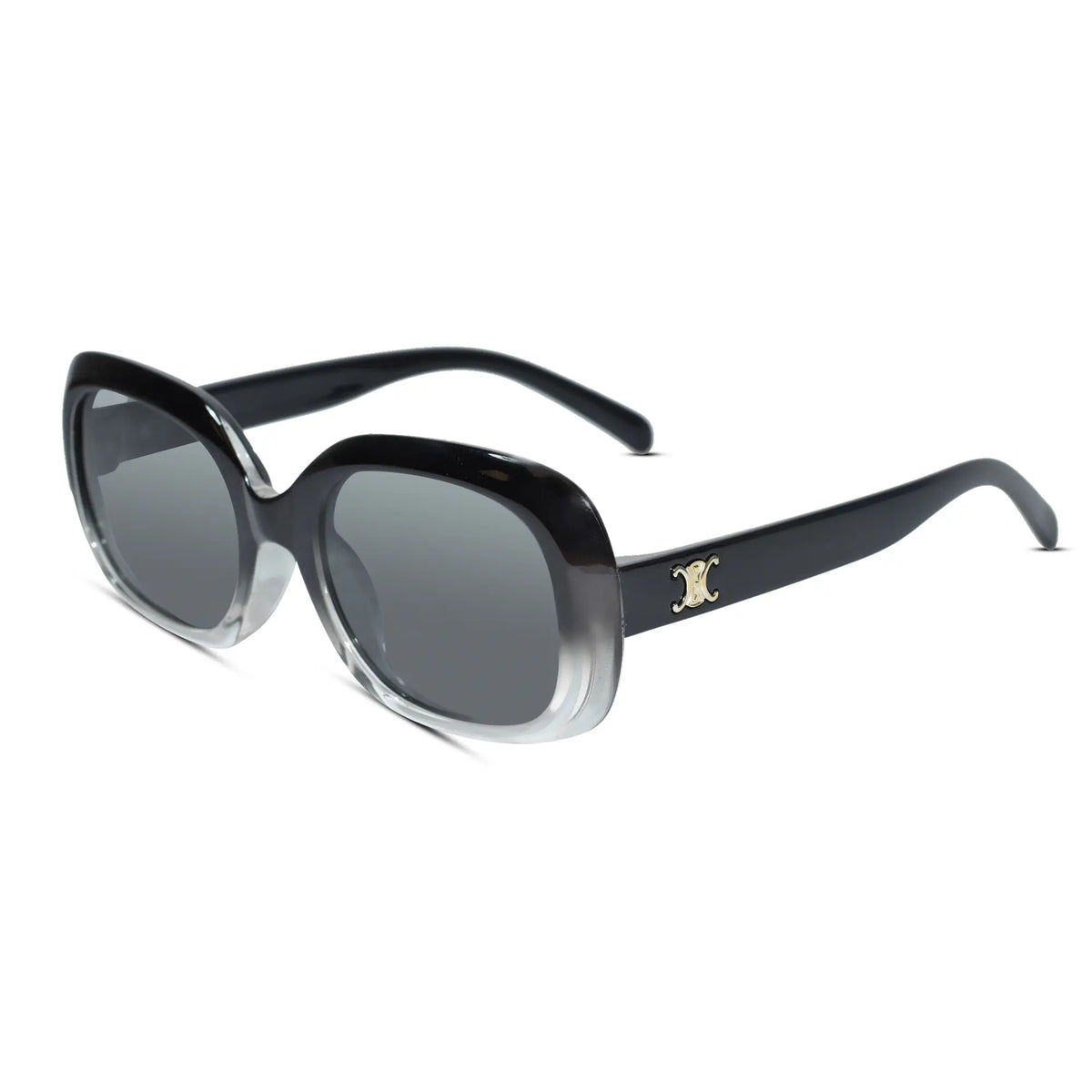 Lenskandy Girls Black Square Sunglasses for UV Protection LKE1997-BLK