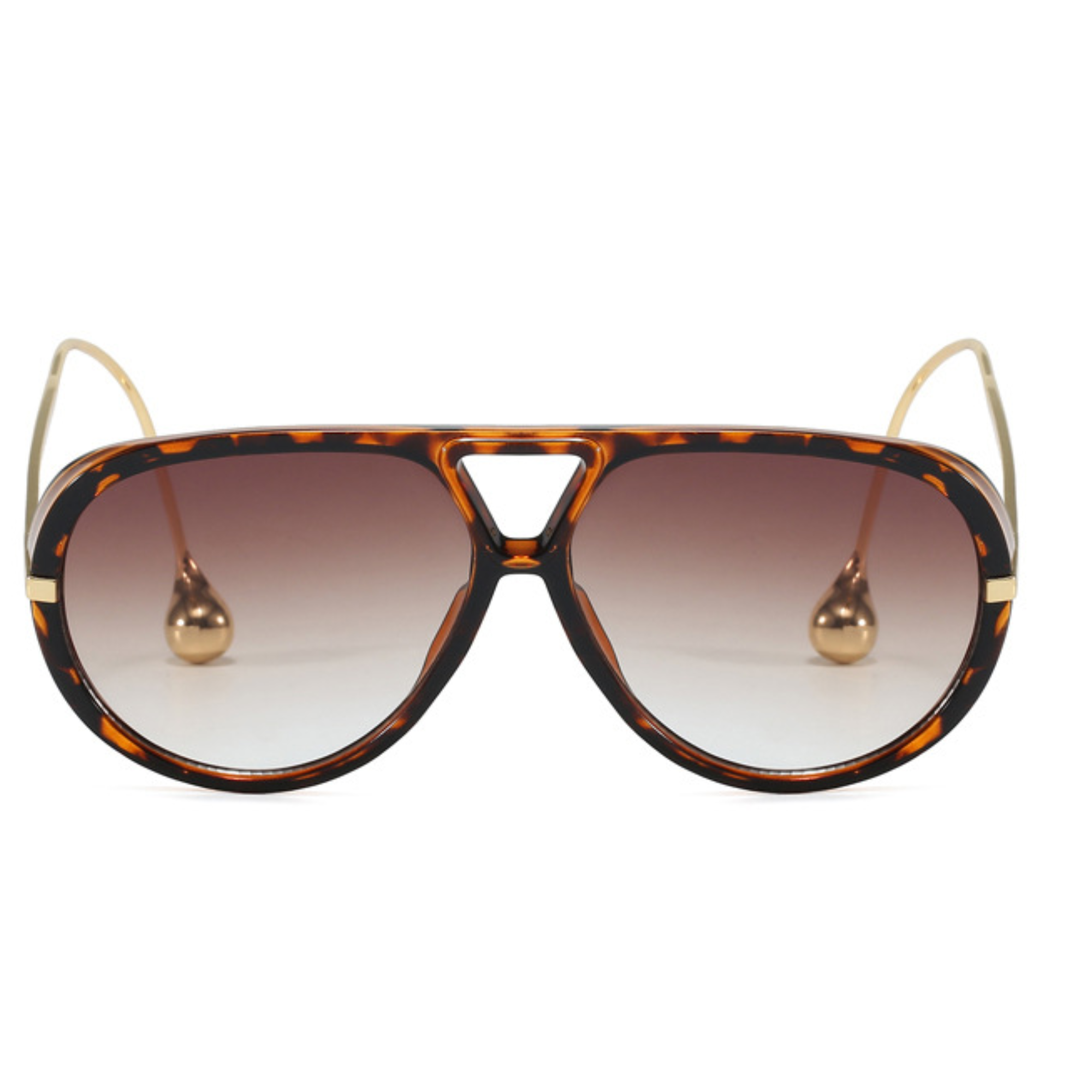 Designer Oversized Aviator Sunglasses From Men & Women-ELS2026S01-DR-BRN