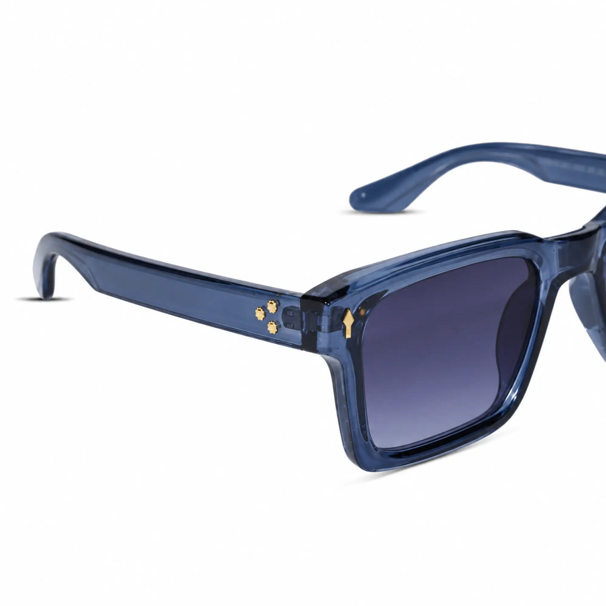 Crystal Blue Rectangular Sunglasses For Men LKS65019-BLU
