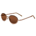 Oval Brown Sunglasses for Men & Women ELS3019-BRN