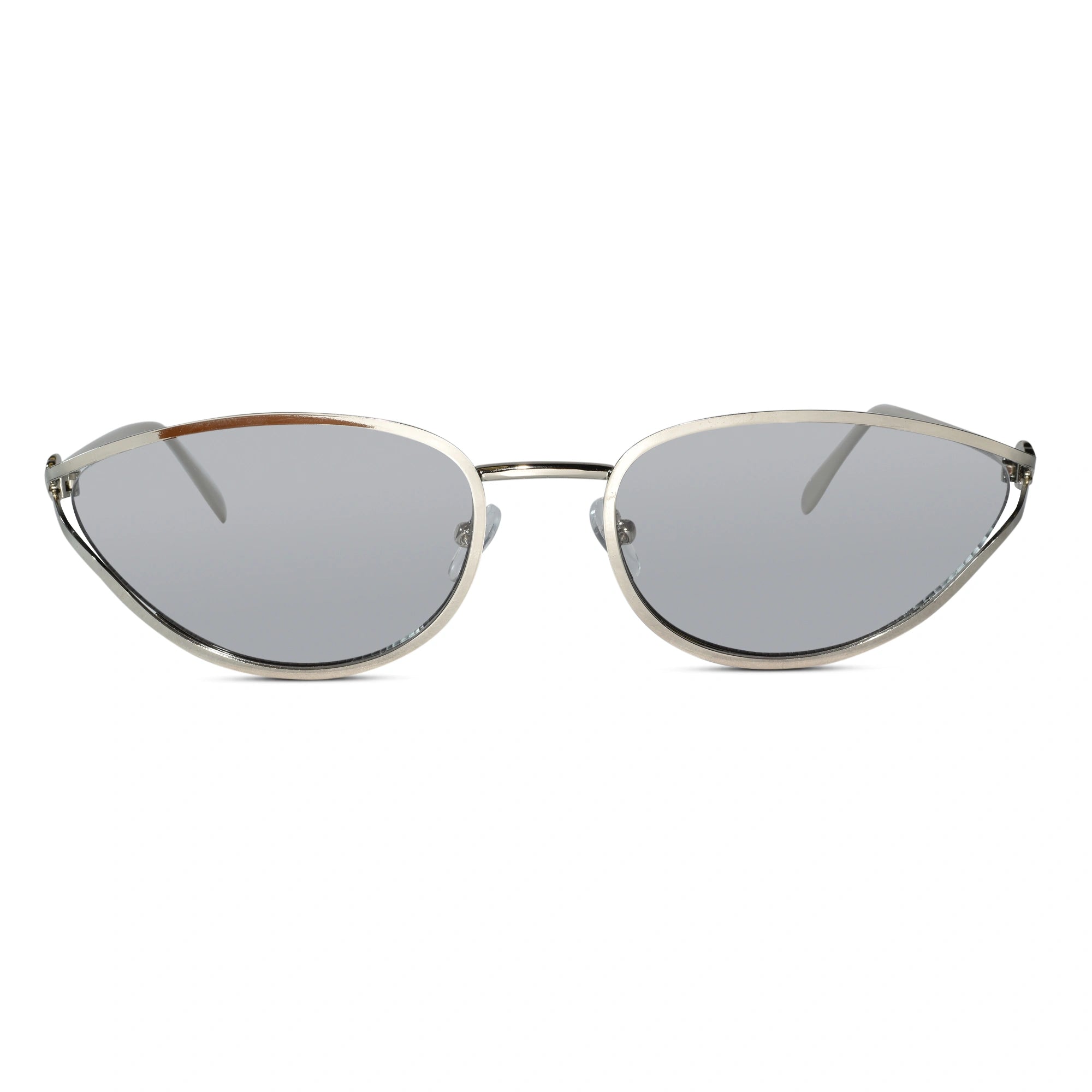Oval Sunglasses Gold Metal Frame Pink Lens Sunglasses For Women-ELS2026S09-GRY SILVER
