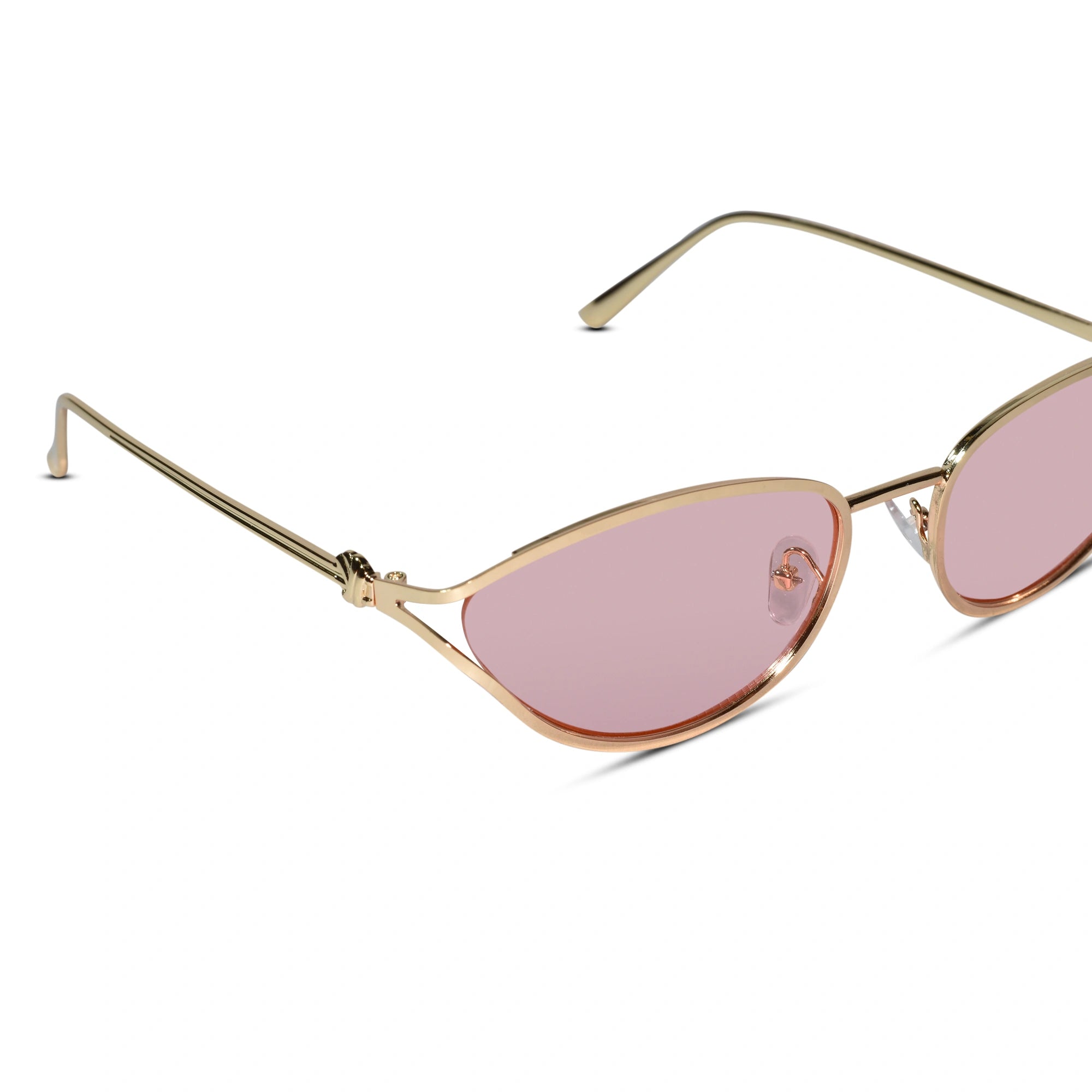 Oval Sunglasses Gold Metal Frame Pink Lens Sunglasses For Women-ELS2026S09-PNK GLD
