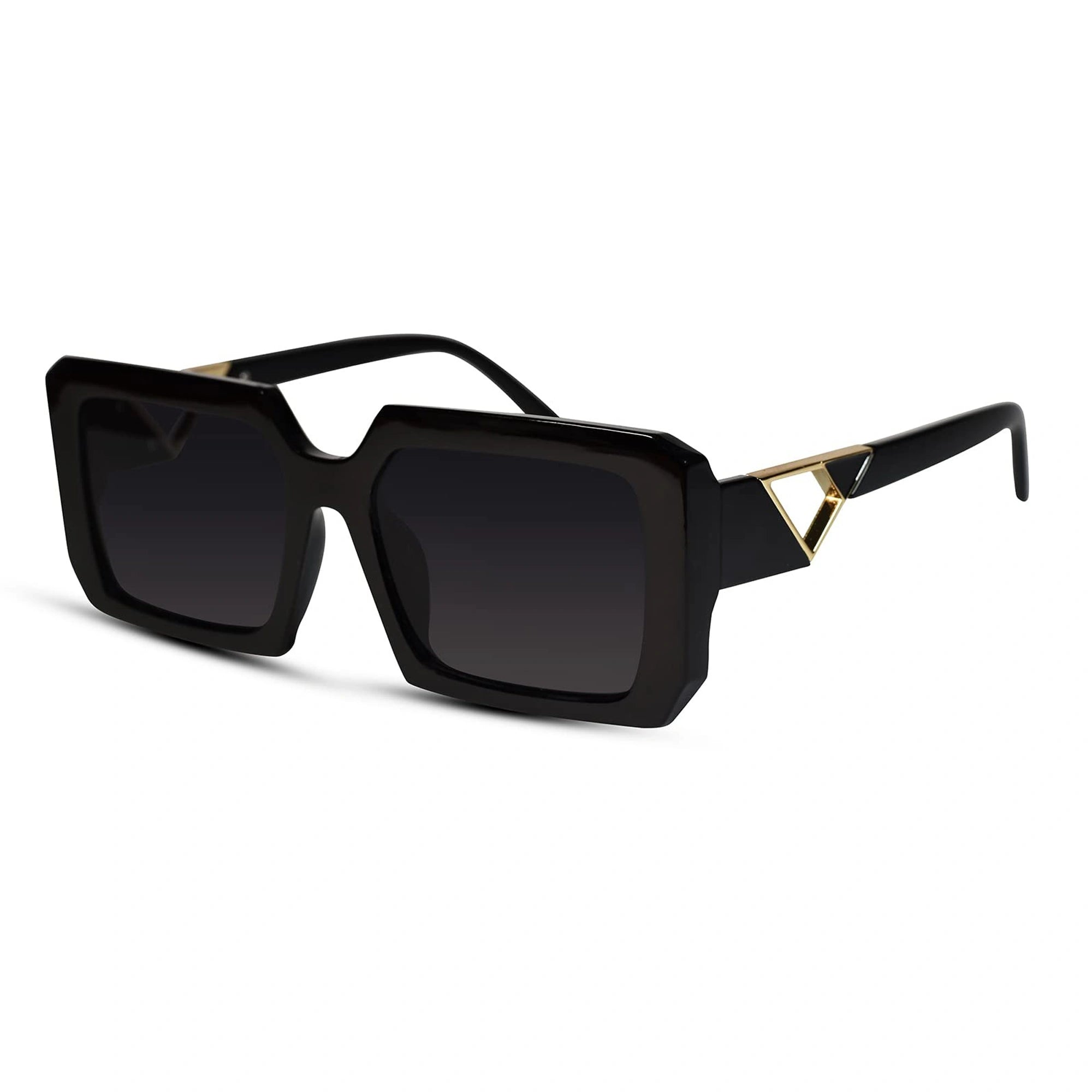 Oversize Crystal Square Sunglasses For Women LKS982-BLK