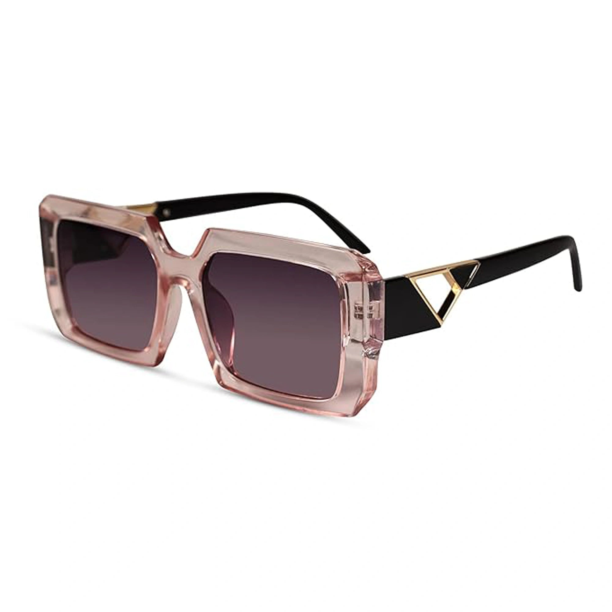 Oversize Crystal Square Sunglasses For Women LKS982-PINK