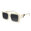 Oversize Crystal Square Sunglasses For Women LKS982-WHITE