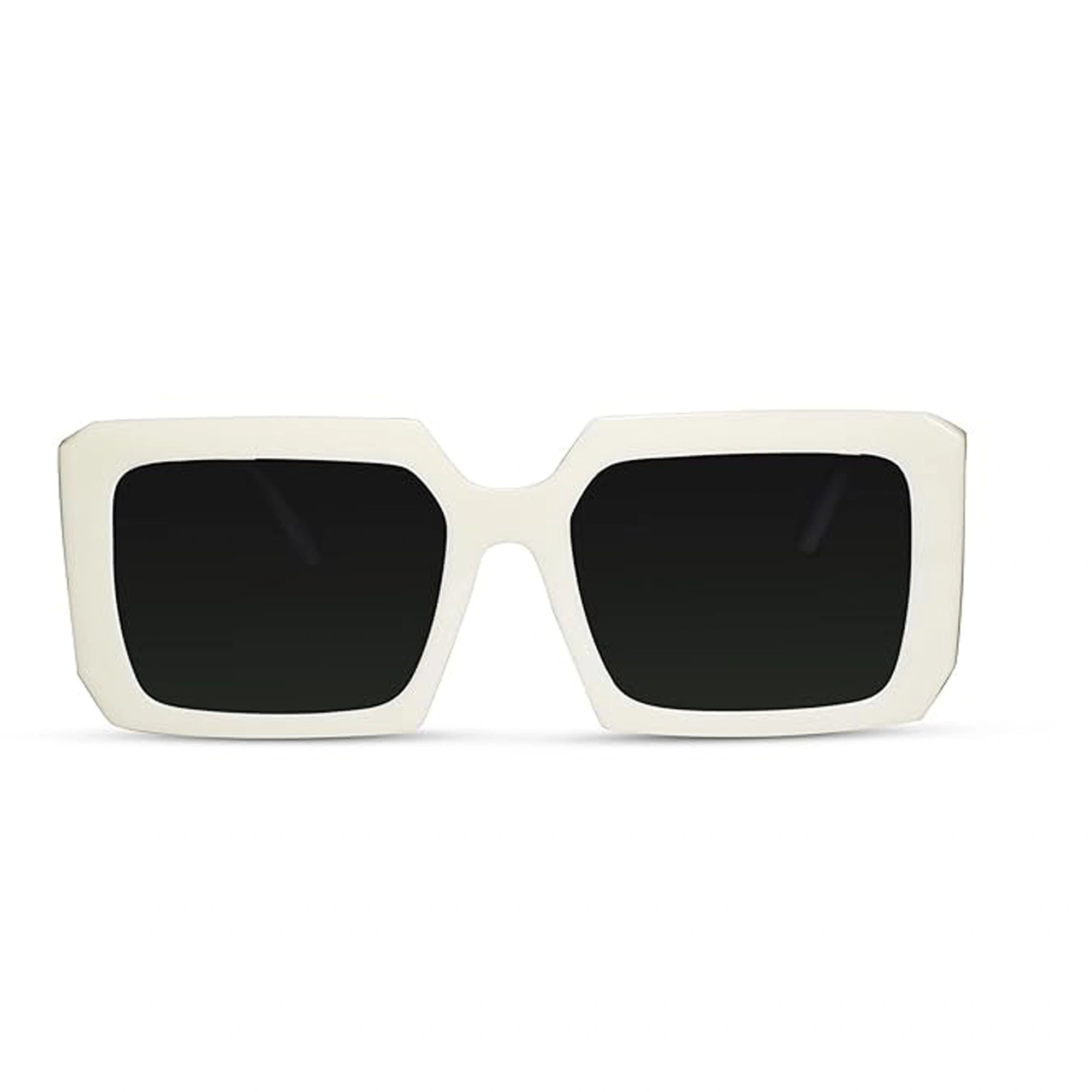 Oversize Crystal Square Sunglasses For Women LKS982-WHITE