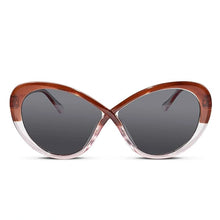 Oversize Dual Tone Cateye Sunglasses For Women