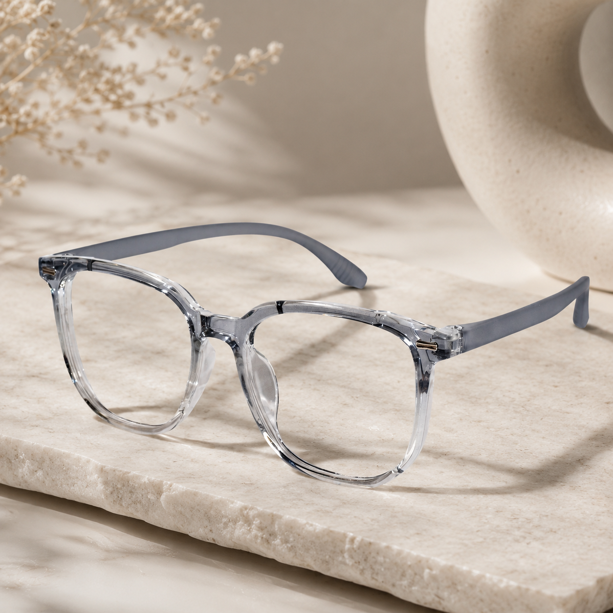 Oversize Dual Tone Eyeglasses Men & Women LKE131-GREY