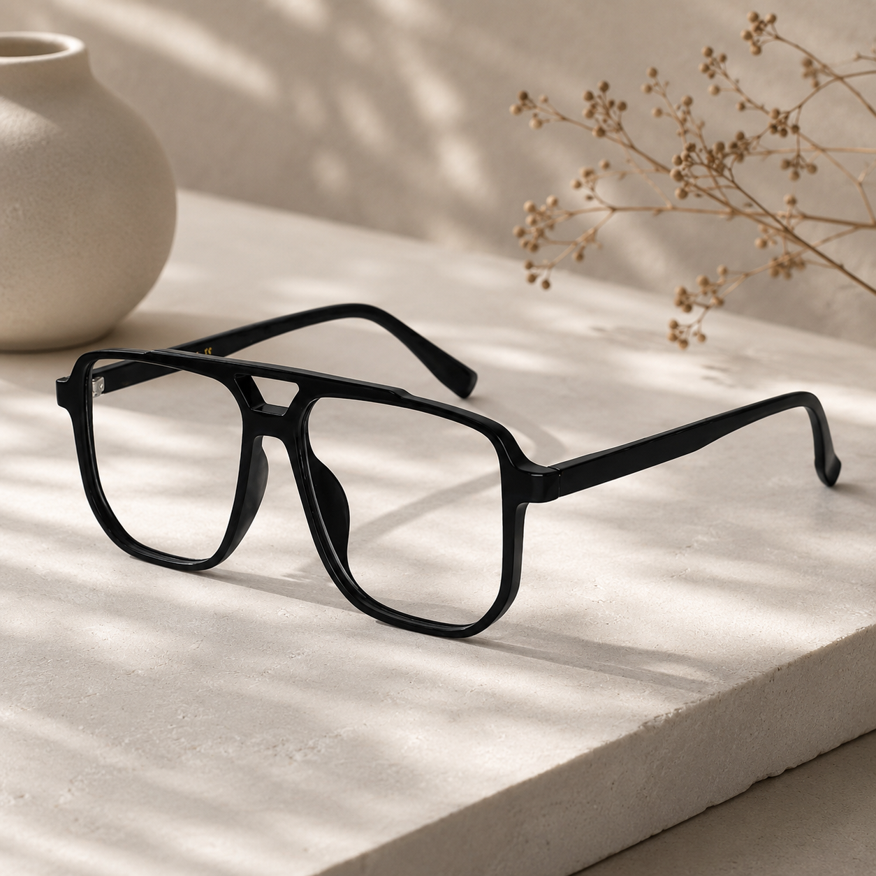 Oversize Wayfarer Computer Glasses For Men LKE205-BLK